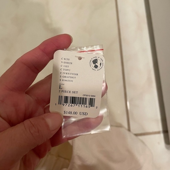 NWT Womens 2 Piece Set Tovah Set in Tofu Free People Size L Large Top And Skirt  - Picture 3 of 4